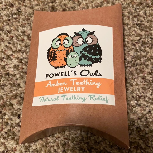 Amber Teething Necklace Powell’s Owls - Picture 1 of 4